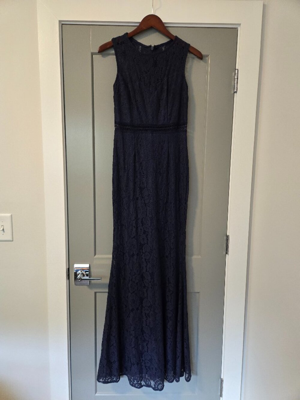 Lulus Music Of The Heart Navy Blue Lace Maxi Dress